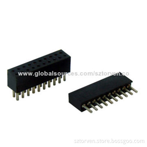 Socket Connector, 1.27mm, Straight Dip Type, Single and Dual Row